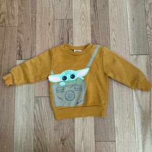 3/$20! Star Wars Golden Baby Yoda Sweater